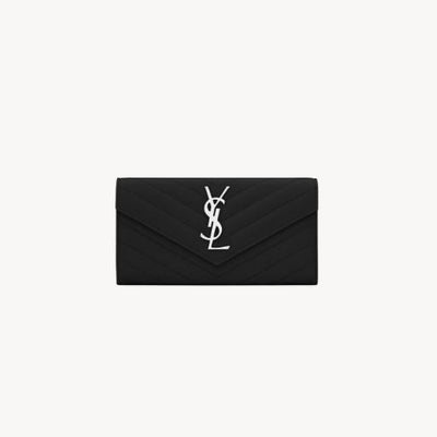 Yves Saint Laurent Large Fap Wallet I Grain De Poudre Leather