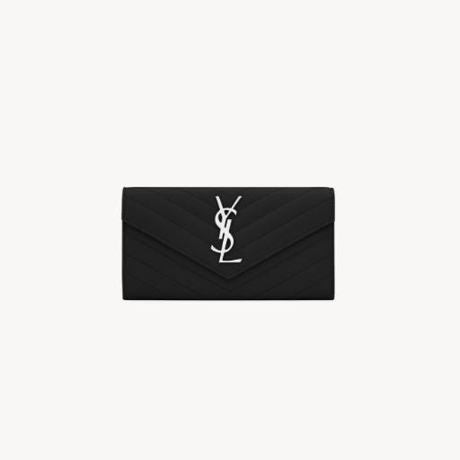 Yves Saint Laurent Large Fap Wallet I Grain De Poudre Leather