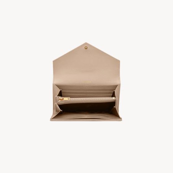 Yves Saint Laurent Large Flap Wallet In Grain De Poudre Leather 3