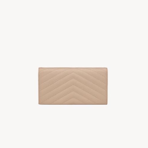 Yves Saint Laurent Large Flap Wallet In Grain De Poudre Leather 2