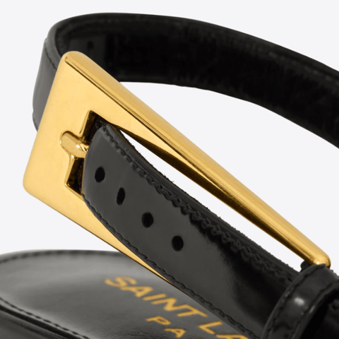 Yves Saint Laurent Lee Slingback Pumps – Black Patent Leather - BEAUTY BAR