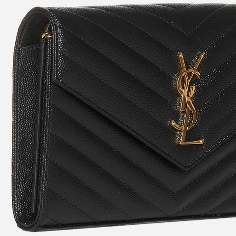 Yves Saint Laurent Monogram Matelasse Cassandre Wallet On Chain - BEAUTY BAR