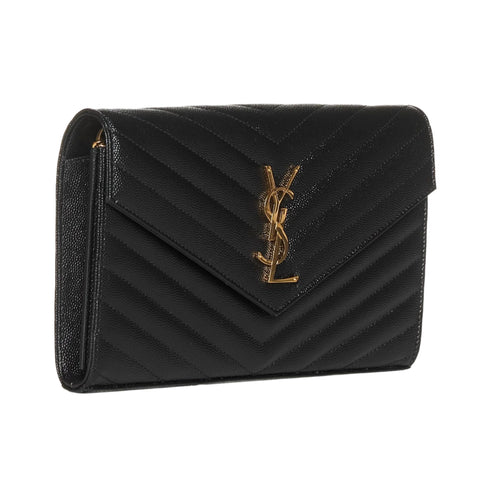 Yves Saint Laurent Monogram Matelasse Cassandre Wallet On Chain - BEAUTY BAR