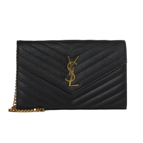 Yves Saint Laurent Monogram Matelasse Cassandre Wallet On Chain - BEAUTY BAR