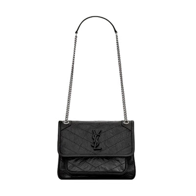 Yves Saint Laurent Niki Baby In Vintage Leather Black