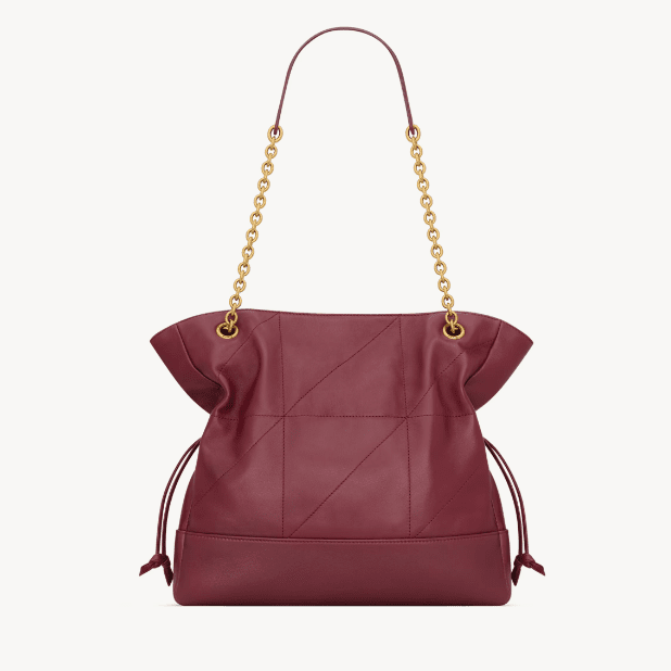 Yves Saint Laurent Small Jamie Shopping in Lambskin Rouge Merlot 3
