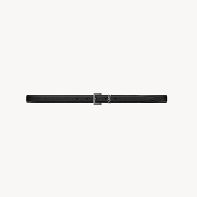 Yves Saint Laurent Thin Belt In Smooth Leather