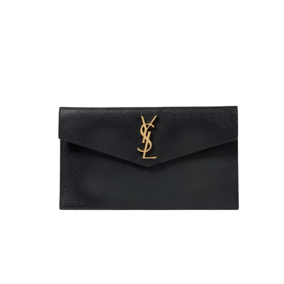 Yves Saint Laurent Uptown Leather Clutch 1