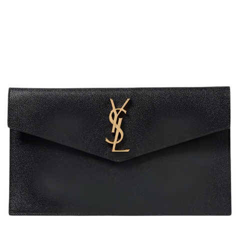 Yves Saint Laurent Uptown Leather Clutch - BEAUTY BAR