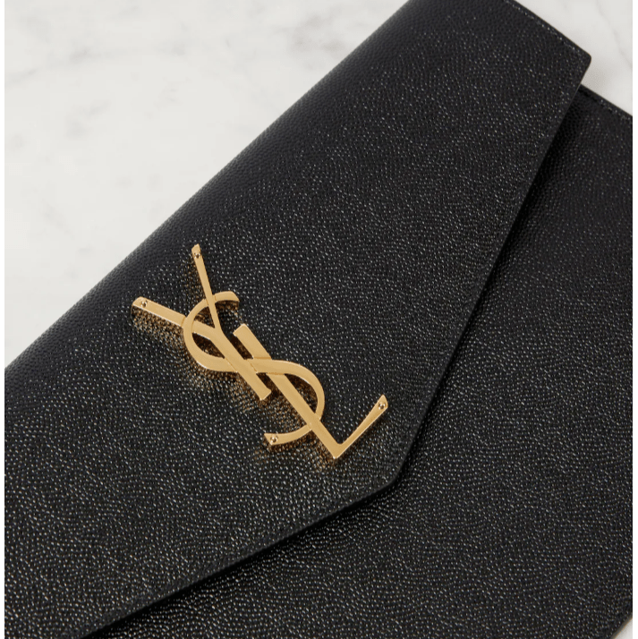 Yves Saint Laurent Uptown Leather Clutch 2