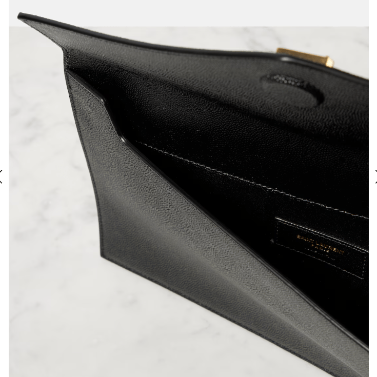 Yves Saint Laurent Uptown Leather Clutch 4