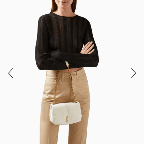 Yves Saint Laurent White Leather Jamie Shoulder Bag - BEAUTY BAR