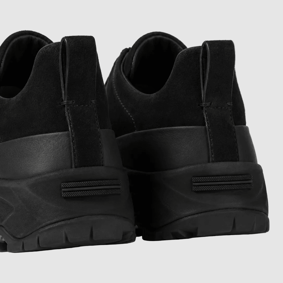 Zegna Black Leather and Suede Triple Stitch™ Monte Sneakers 4