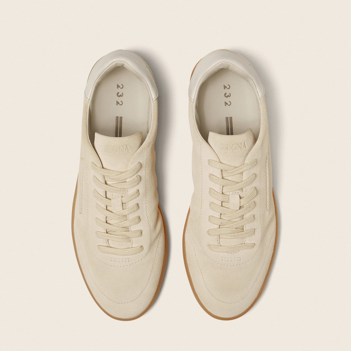 Zegna White 232 Suede Sneakers 2