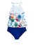 2-Piece Swimsuit With Adjustable Strap Blue - BEAUTY BAR