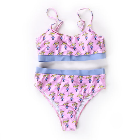 Angelica Rugrats Print Pink Bikini Swimwear - BEAUTY BAR
