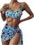 Bikini Bathing Suits with Cover Up Beach Skirt 3 Piece Swimwear - BEAUTY BAR