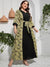 Black And Yellow Women Caftan With Belt - BEAUTY BAR