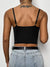 Black Lace Top With V End And Chest Strap - BEAUTY BAR