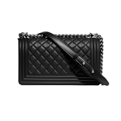Chanel Boy Flap Quilted Black Bag - BEAUTY BAR