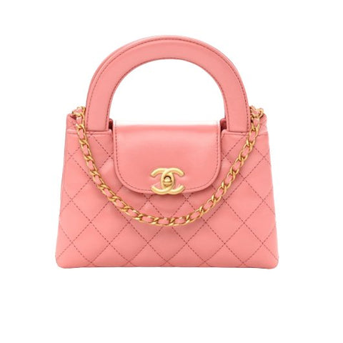 Chanel Mini Shopping Bag ,Coral Pink With Gold-Tone Metal - BEAUTY BAR