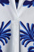 Christa White Patterned Floral V-NeckLong Sleeve Shirt - BEAUTY BAR