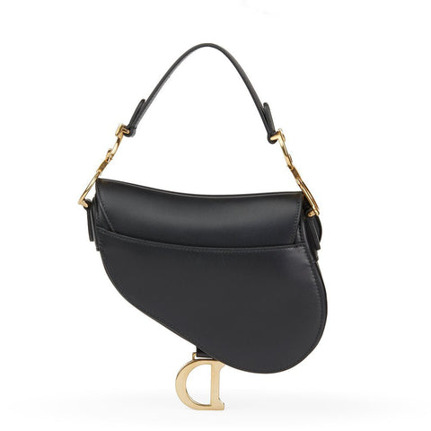 Christian Dior Black Soft Leather Mini Saddle Bag - BEAUTY BAR