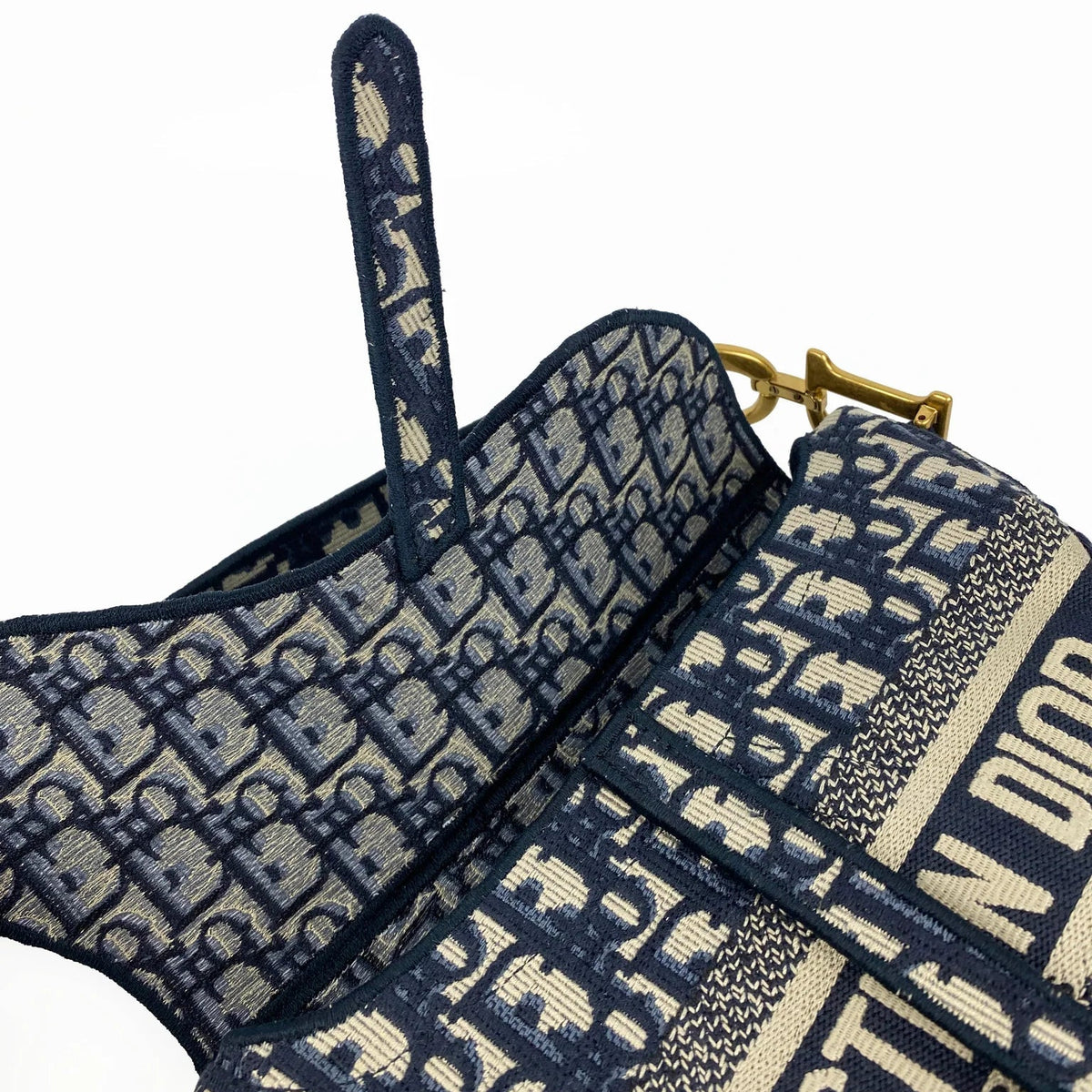 Dior Saddle Bag Blue Dior Oblique Embroidery 7