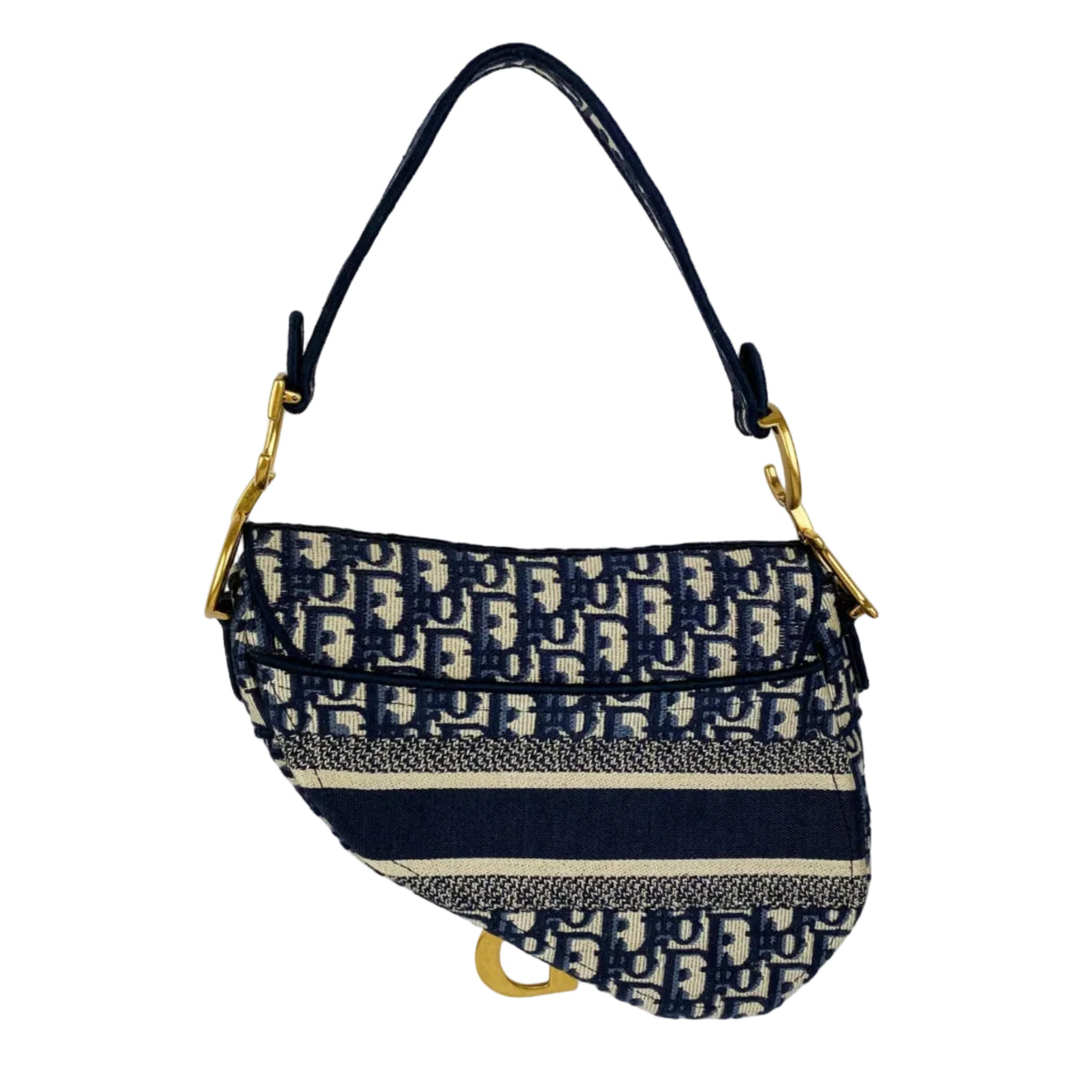 Dior Saddle Bag Blue Dior Oblique Embroidery 2