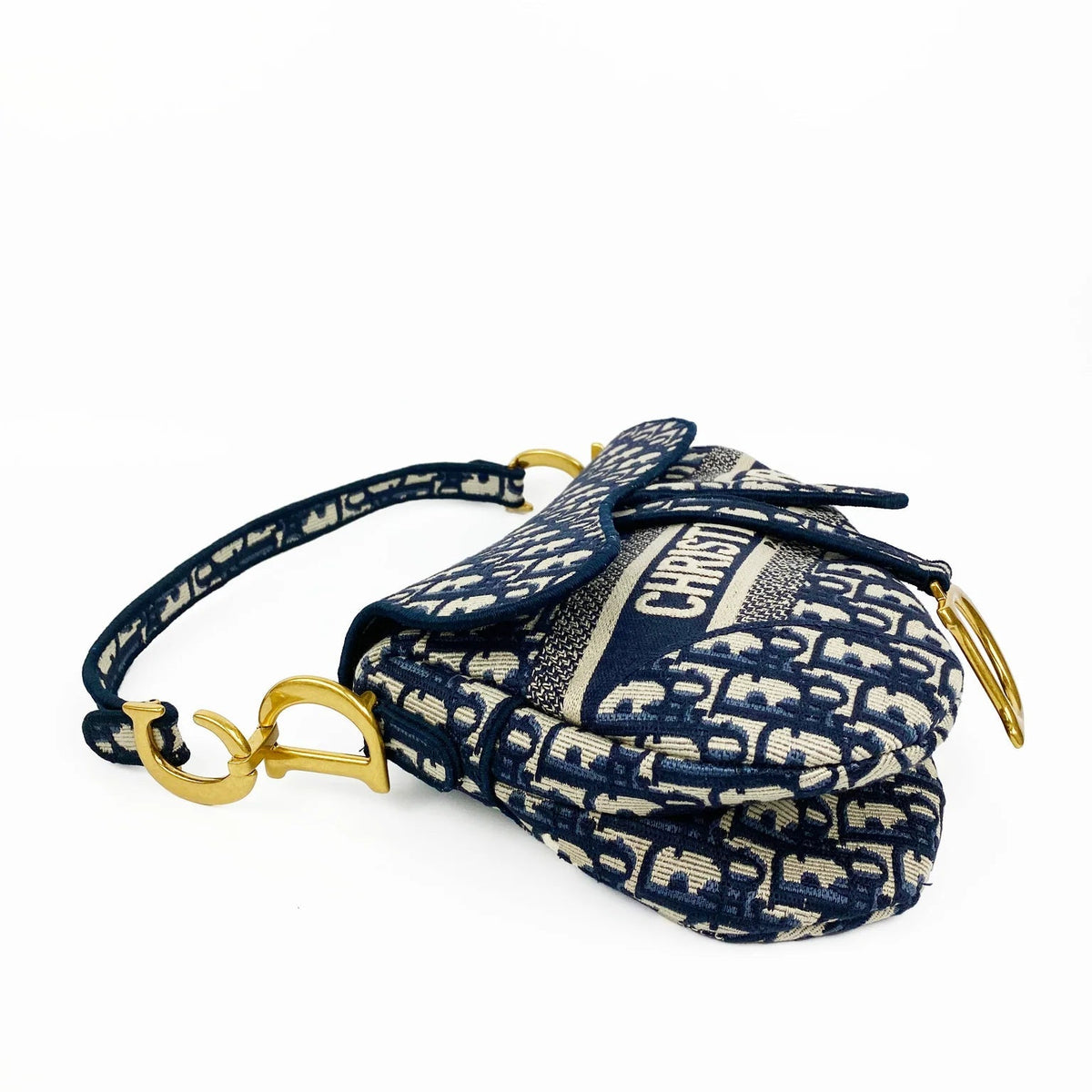 Dior Saddle Bag Blue Dior Oblique Embroidery 4