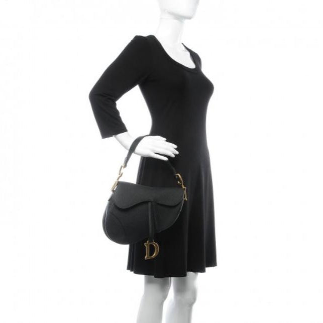 Dior Black Saddle Bag 4