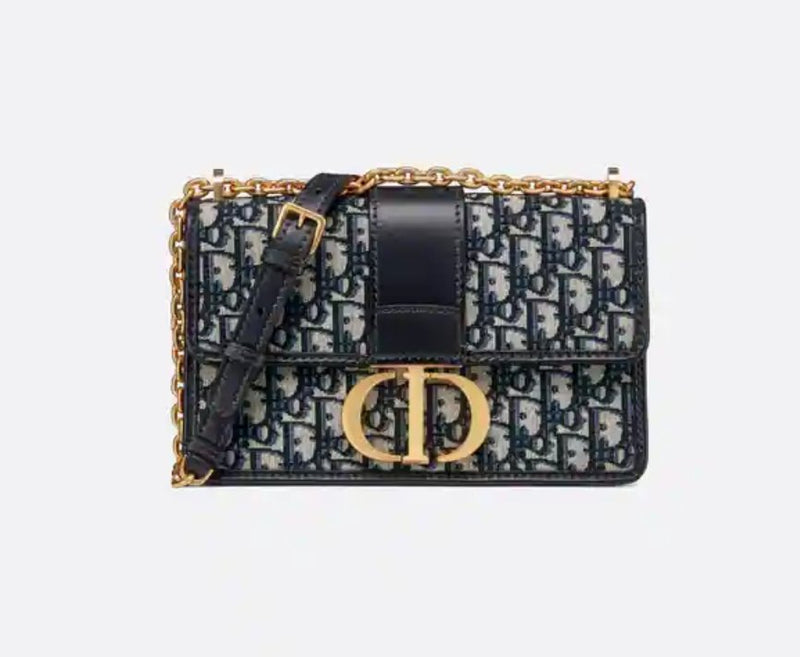 Dior 30 MontaigneI Chain Bag Blue Oblique Jacquard 4