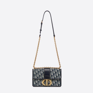 Dior 30 MontaigneI Chain Bag Blue Oblique Jacquard