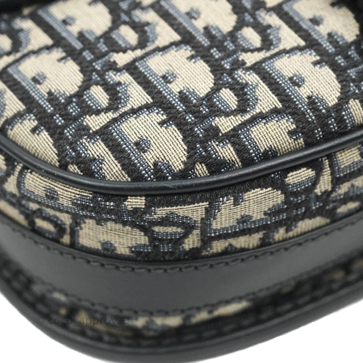 Dior Medium Bobby Bag Blue Oblique Jacquard Canvas 4