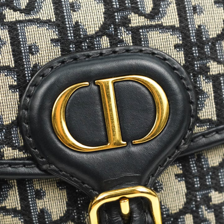 Dior Medium Bobby Bag Blue Oblique Jacquard Canvas 5