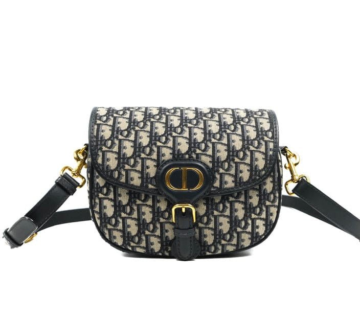 Dior Medium Bobby Bag Blue Oblique Jacquard Canvas 1