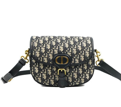 Dior Medium Bobby Bag Blue Oblique Jacquard Canvas