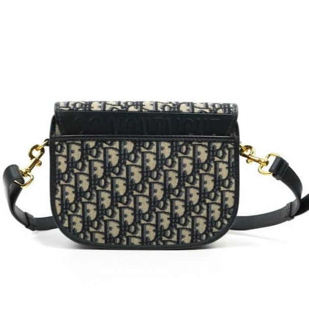 Dior Medium Bobby Bag Blue Oblique Jacquard Canvas 2