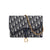 Dior Navy Blue Oblique Canvas and Leather Saddle Wallet On Chain - BEAUTY BAR