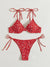 Ditsy Floral Print Push Up Tie Side Bikini Swimsuit - BEAUTY BAR