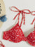 Ditsy Floral Print Push Up Tie Side Bikini Swimsuit - BEAUTY BAR