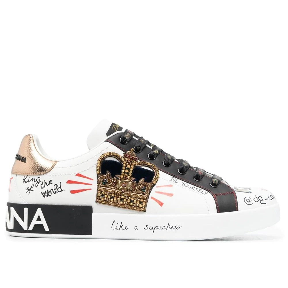 Dolce & Gabbana Portofino Slogan Print Sneakers 4