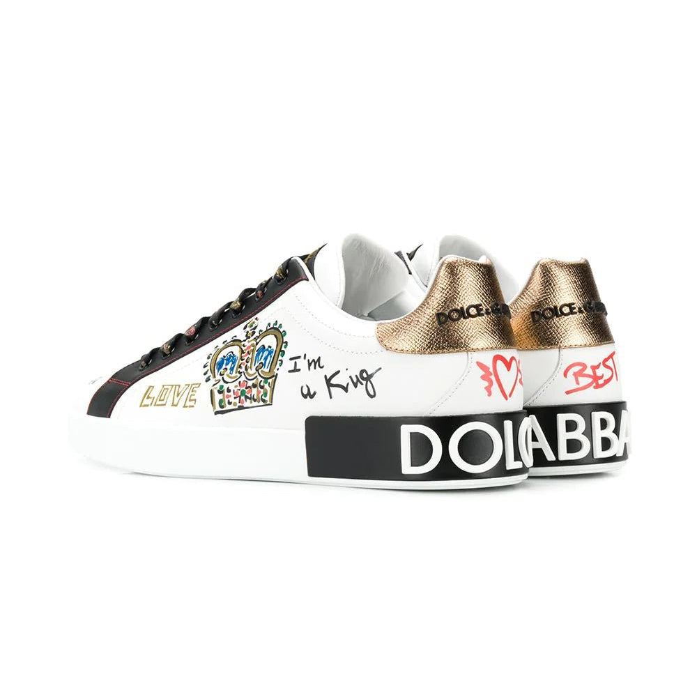 Dolce & Gabbana Portofino Slogan Print Sneakers 3