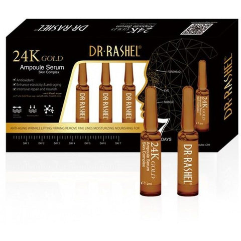 Dr.Rashel 24 Gold Ampoule Serum - 7 Ampoules x 2 ML - BEAUTY BAR
