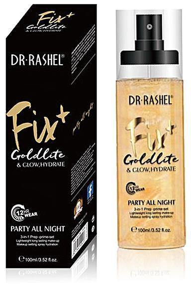Dr.Rashel Fix Goldlite & Glow, Hydrate Party All Night 3 In 1 Prime Set 100ML - BEAUTY BAR