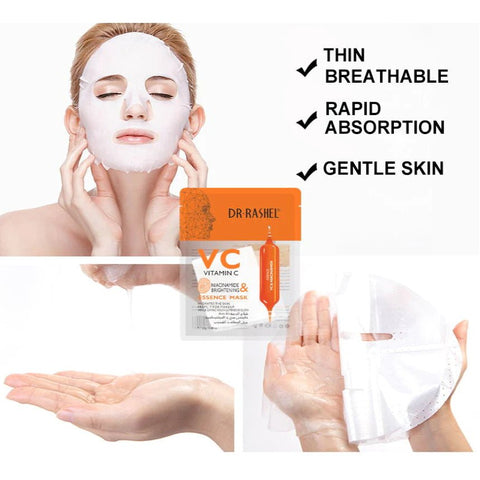 Dr.Rashel VC Vitamin C Essence Mask ( 5 Pcs ) - BEAUTY BAR