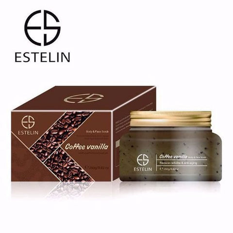 Estelin Coffee Vanilla Anti Aging Face & Body Scrub by Dr.Rashel - 250g - BEAUTY BAR