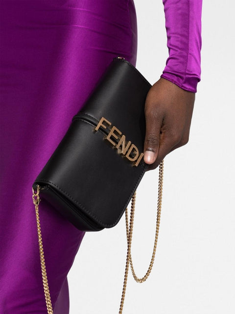 Fendi Fendigraphy Leather Wallet On Chain - BEAUTY BAR