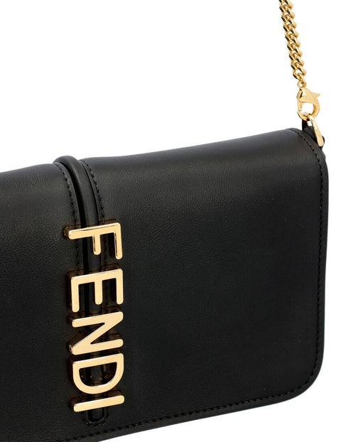 Fendi Fendigraphy Leather Wallet On Chain - BEAUTY BAR