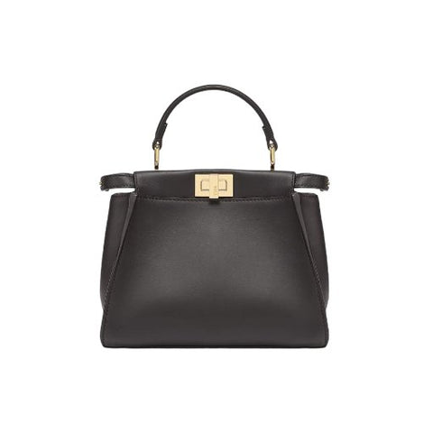 Fendi Leather Mini 'Peekaboo' Black Bag - BEAUTY BAR